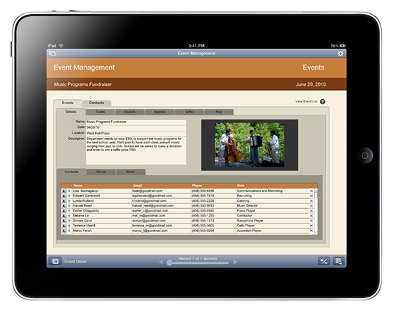 FileMaker Go 11 for iPad