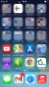 FMPressのアイコンをiPod touchのホーム画面に追加